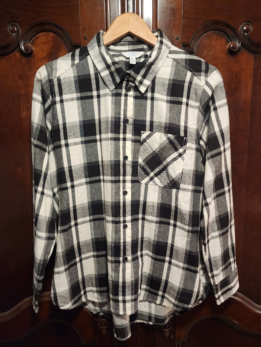 TIME AND TRU - Black and White Flannel